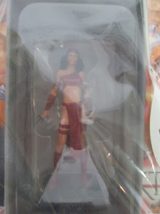 Classic Marvel Figurine Collection #17 Elektra Hand Painted Cast in Lead Magazine and Figure
