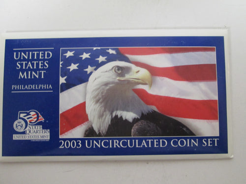 2003 Uncirculated Coin Set Philadelphia with Certificate of Authenticity