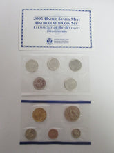 2003 Uncirculated Coin Set Philadelphia with Certificate of Authenticity