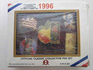 1996 Official Atlanta Olympic Classic Collector Pin Set 5 Pcs