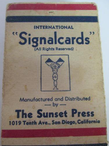 International Signal Cards Flash cards standard card deck size WWII Navy
