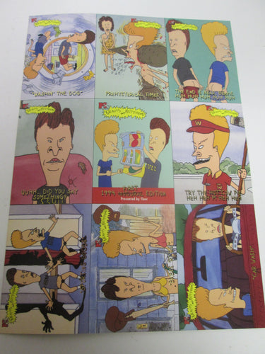 Beevis & Butthead Fleer 9 Card Promo uncut 1994
