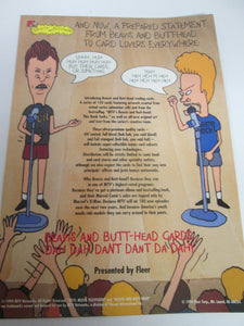 Beevis & Butthead Fleer 9 Card Promo uncut 1994