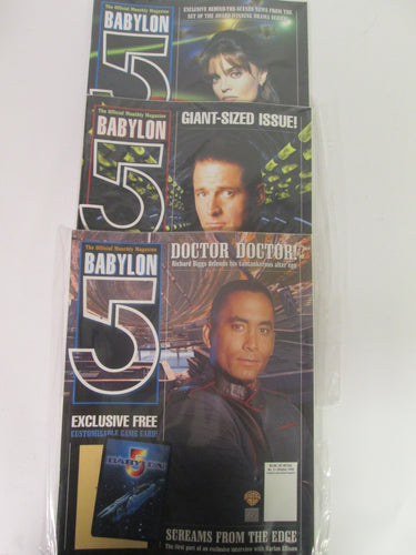 Official Babylon 5 Monthly Magazine #1-3, #1 is sealed