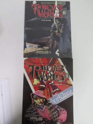 Thieves' World Set #1 & 2 Starblaze Graphic Novel by Robert Asprin & Lynn Abbey 1985 & 1986 PB