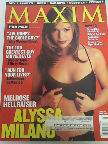 Maxim Magazine Alyssa Milano Cover March 1998