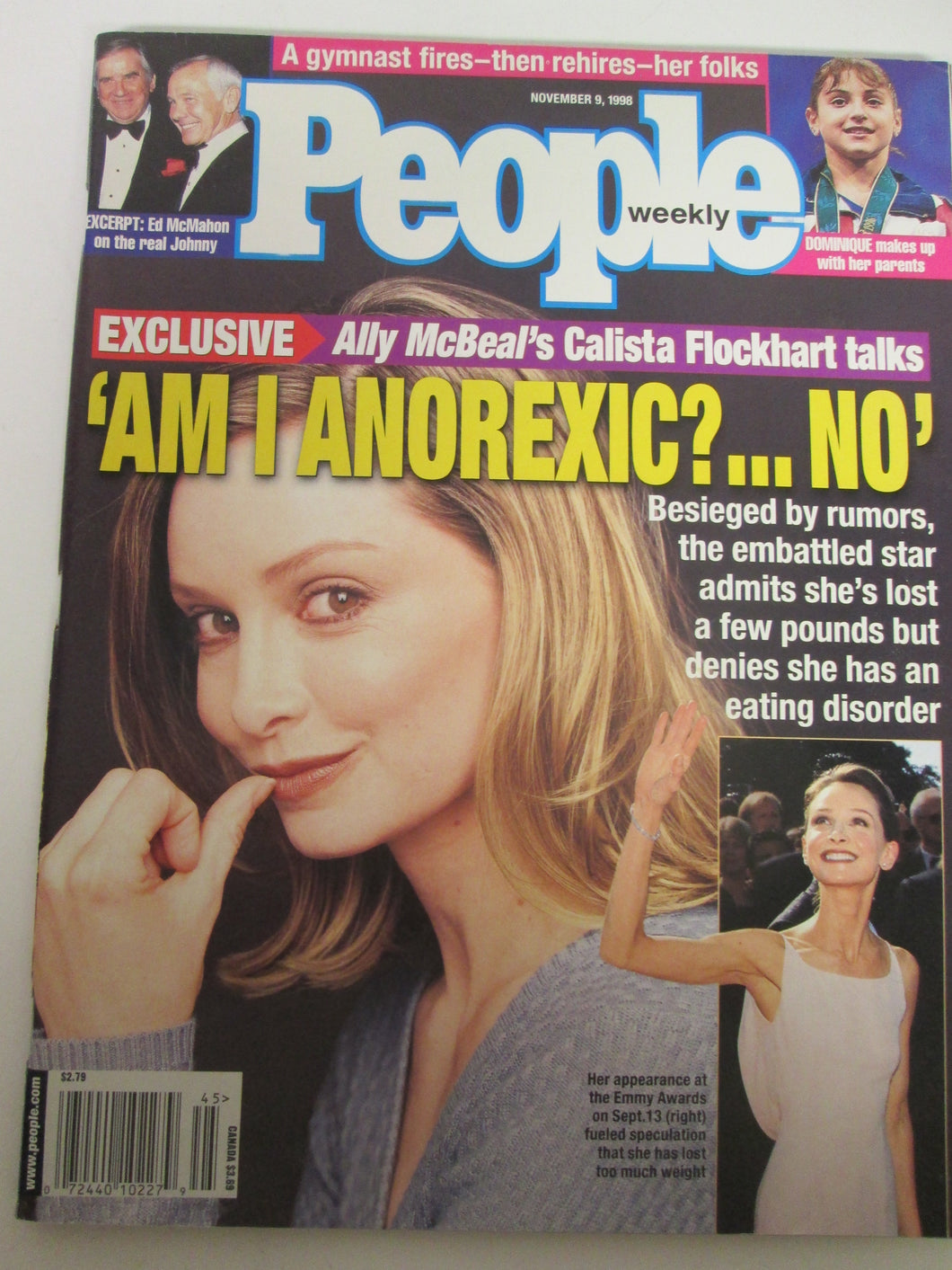 People Weekly Magazine Ally McBeal Calista Flockhart Cover Nov 9 1998