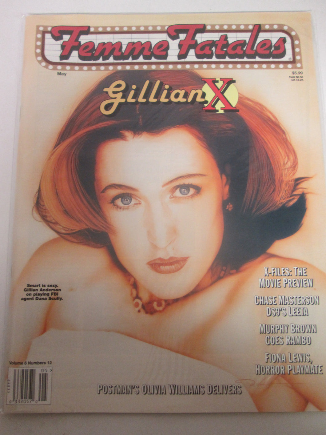 Femme Fatales Magazine Gillian X Gillian Anderson Cover Vol 6 # 12