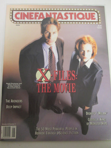 Cinefantastique X-Files: The Movie David Duchovny Gillian Anderson Cover Vol 30 # 2