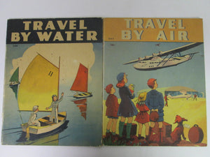 2 Whitman Books Travel By Water (1098) & Travel By Air (1099) 1940 PB