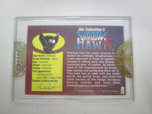 Jim Valentino's Shadow Hawk Sealed Promo Card with Seal of Authenticity # 004901