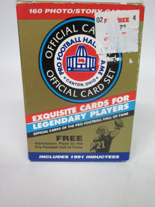 Pro Football Hall of Fame Official Card Set 160 Card Set 1991