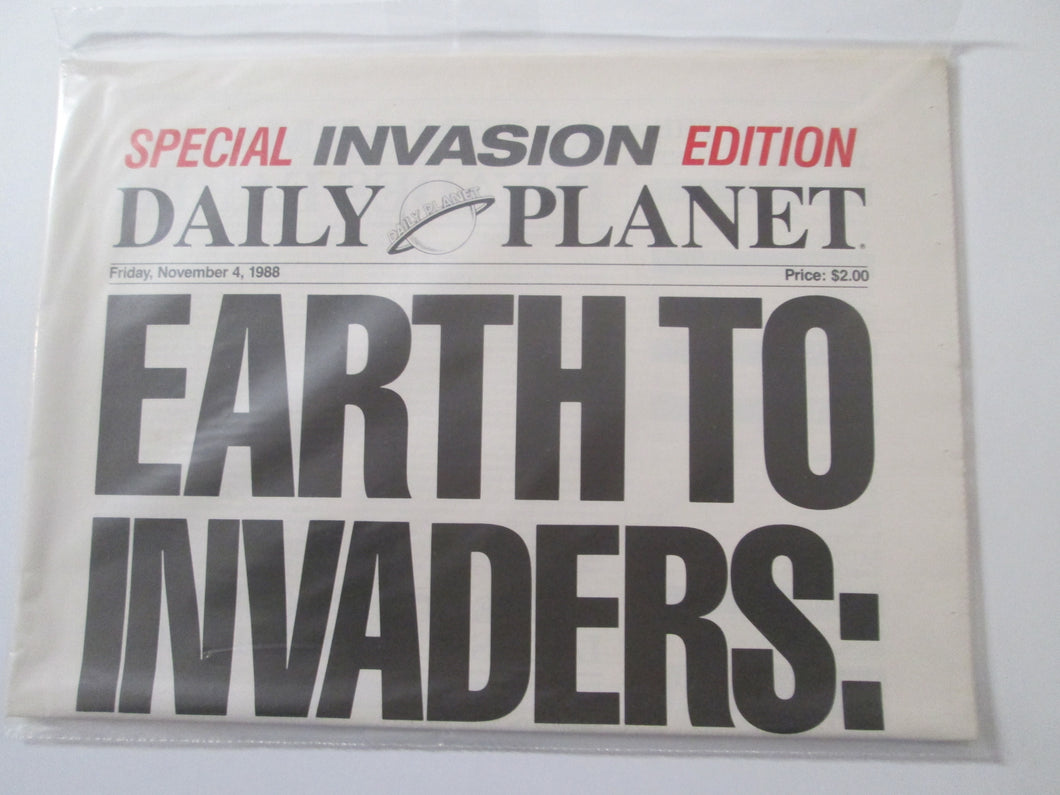 Daily Planet Newspaper Special Invasion Edition Sealed 1988