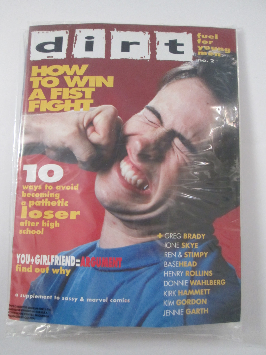 Dirt Magazine #2  w/ Cassette Tape & Spectaculars Spiderman #195 Sealed