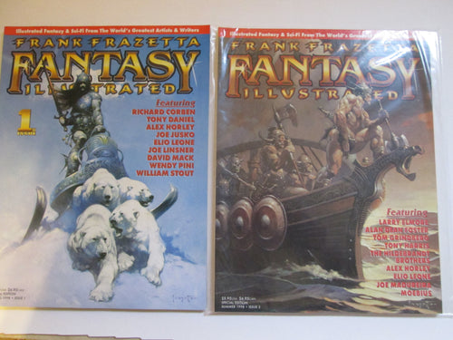 Frank Frazetta Fantasy Illustrated Magazine Set #1 & #2 PB 1998