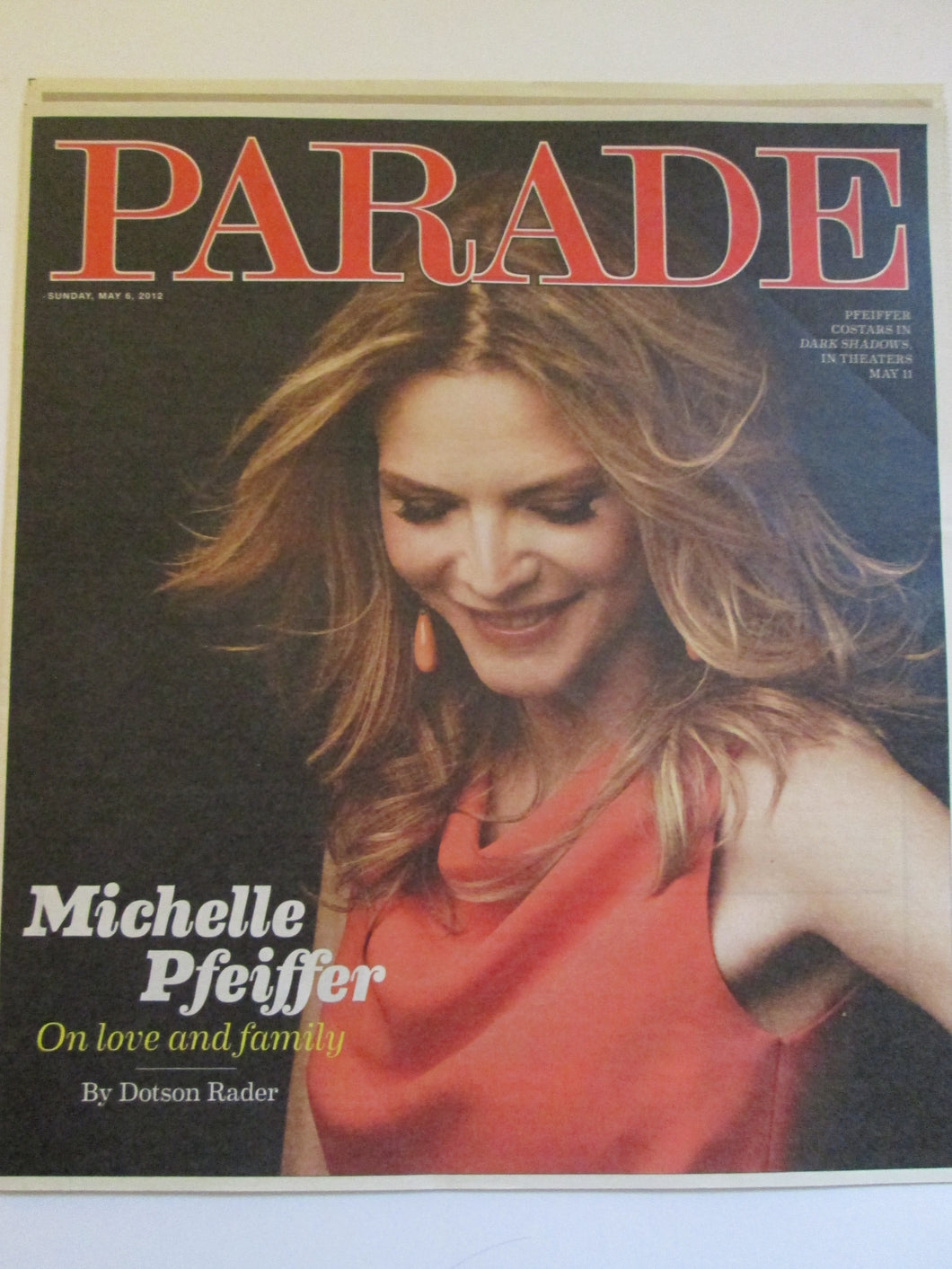 Parade Magazine May 6 2012 Michelle Pfeiffer cover