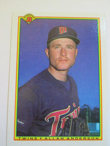 Allan Anderson Bowman #409 Minnesota Twins Baseball Card 1990