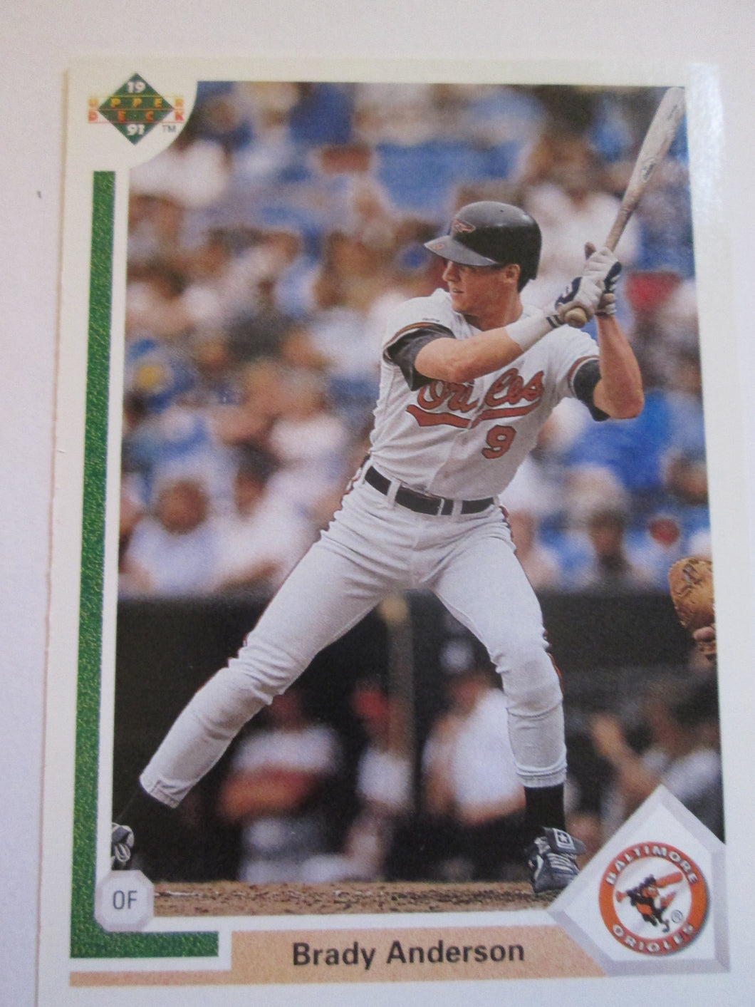 Brady Anderson Upper Deck #349 Baltimore Orioles Baseball Card 1990