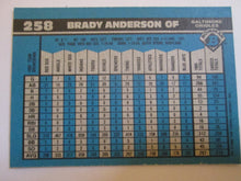 Brady Anderson Bowman #258 Baltimore Orioles Baseball Card 1990