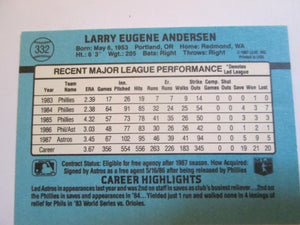 Larry Andersen Donruss #332 Houston Astros Baseball Card 1987
