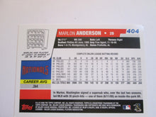 Marlon Anderson Topps #404 Nationals Baseball Card 2006