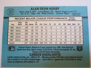 Alan Ashby Donruss #163 Astros Baseball Card 1987