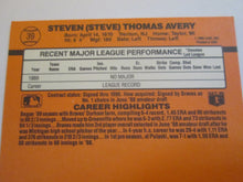 Steve Avery Donruss #39 Braves Baseball Card 1989