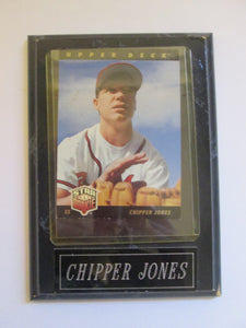 Chipper Jones Upper Deck #24 Braves Baseball Card 1992 Engraved Plaque