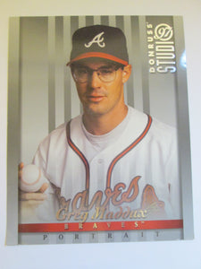 Greg Maddux Donruss Studio #6 Atlanta Braves 8x10 Baseball Card 1997