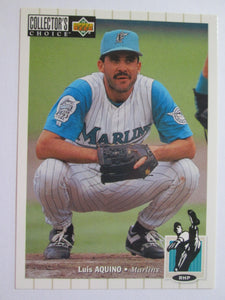 Luis Aquino Upper Deck #39 Florida Marlins Baseball Card 1993