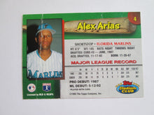 Alex Arias Topps #4 Florida Marlins Baseball Card 1993