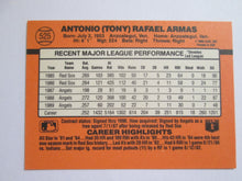 Tony Armas Donruss #525 California Angels Baseball Card 1989