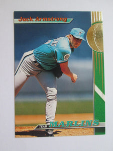 Jack Armstrong Topps #9 Florida Marlins Baseball Card 1993