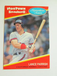 Lance Parrish Mootown Snackers #20 Signature Series California Angels Baseball Card 1991
