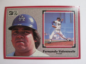 Fernando Valenzuela Donruss #53 Los Angeles Dodgers 5" x 3 1/2" Baseball Card 1983