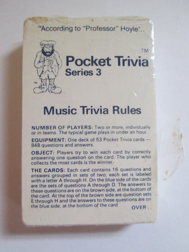 Pocket Trivia Series 3 Music Trivia Sealed