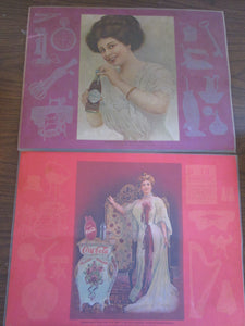 Coca-Cola Placemats set of 4 with early 1900 prints