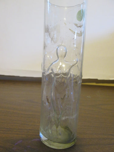 Libbey Glass La Femme Tall Glass with 3D Nude Dancing Women protruding