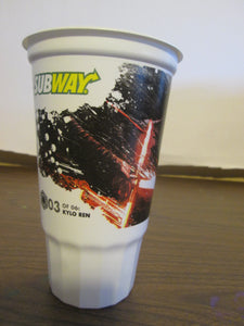 Subway Star Wars The Force Awakens Kylo Ren 03 of 06 Cup used 2015