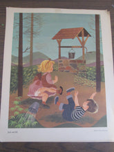 Set of 6 Nursery Rhyme Posters 16x13 1957