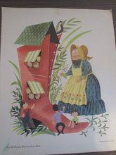 Set of 6 Nursery Rhyme Posters 16x13 1957