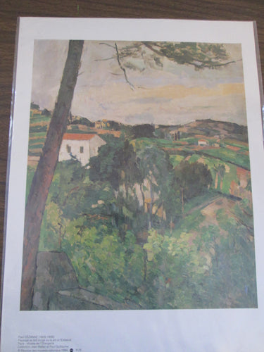Paul Cezanne Pasage au toit reoge ou le pin a l'Estaque Print 1984