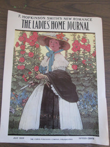 Ladies Home Journal July 1906 Print Woman in Garden