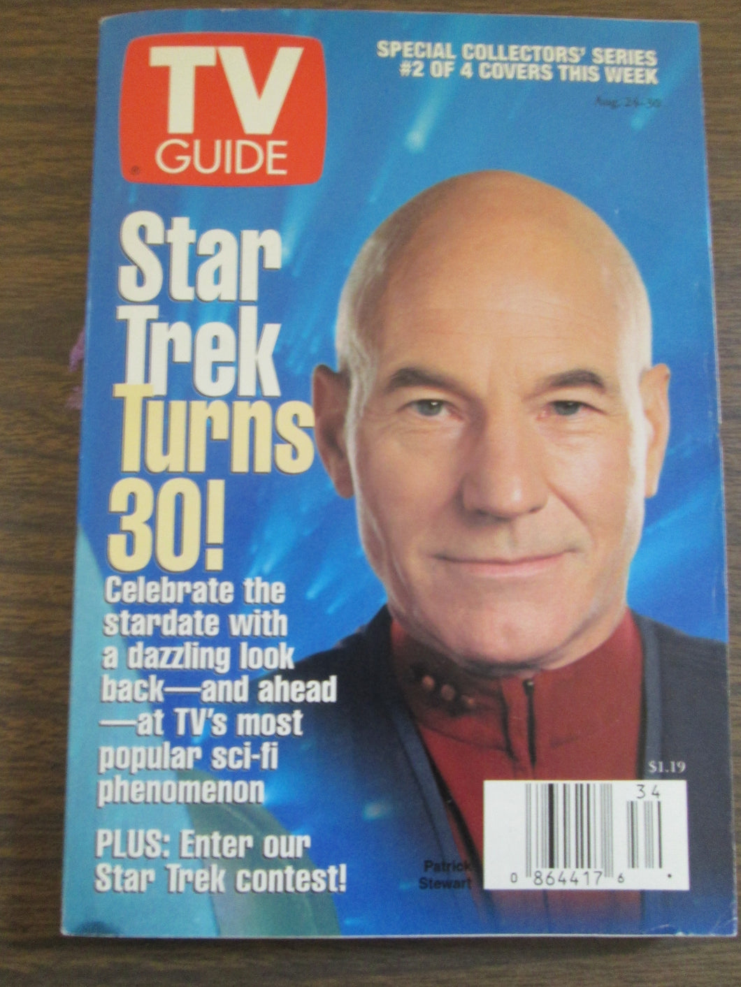 TV Guide Star Trek Turns 30 Patrick Stewart Cover #2 August 24-30, 1996