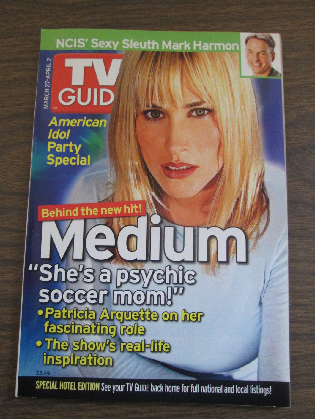 TV Guide Medium Patricia Arquette Cover Special Hotel Edition March 27-April 2, 2005