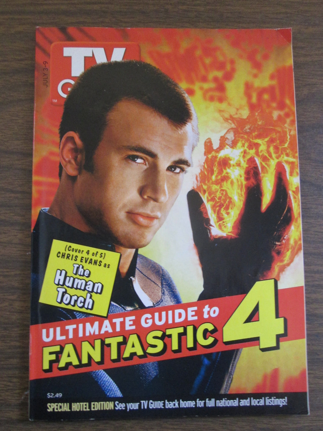 TV Guide Ultimate Guide to Fantastic Four Chris Evans Cover #4 Special Hotel Edition July 3-9, 2005