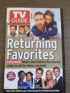 TV Guide Returning Favorites Lost Cover Special Hotel Edition Sept 18-24, 2005