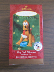 Hallmark Pluto Dog Dish Dilemma Keepsake Ornament 2000