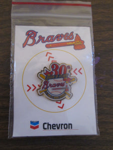 Chevron Atlanta Braves 30th Season in Atlanta Pin