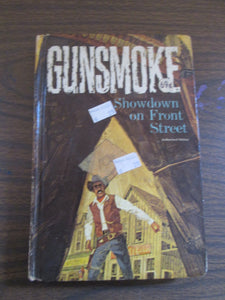 Gunsmoke Showdown on Front Street TV Adventure Book by Paul Newman HC 1969